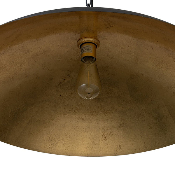 Thehouselights-Modern Farmhouse Black Dome Pendant Lighting-Pendant-Black-