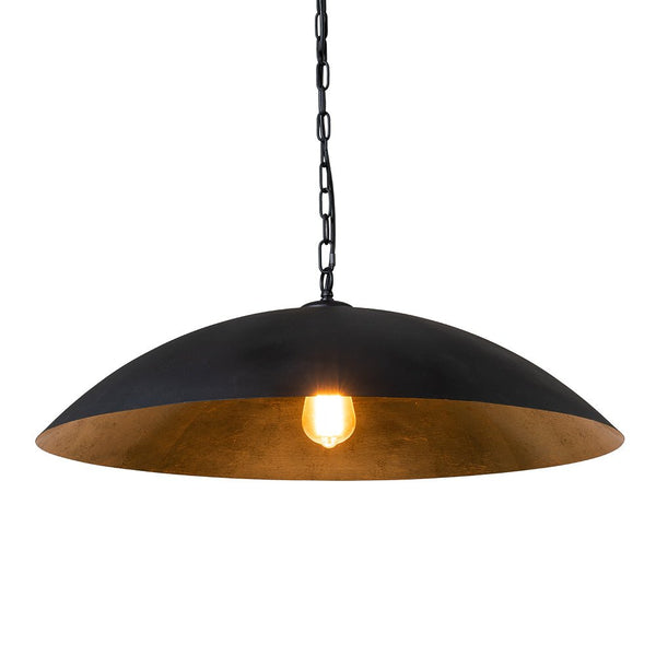 Thehouselights-Modern Farmhouse Black Dome Pendant Lighting-Pendant-Black-