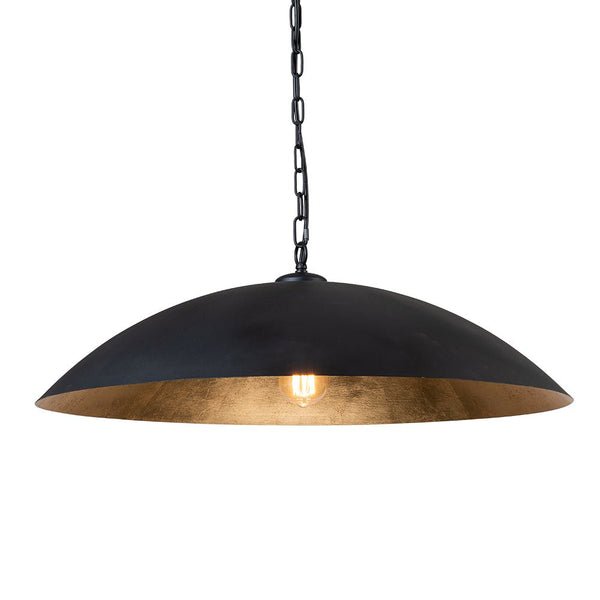 Thehouselights-Modern Farmhouse Black Dome Pendant Lighting-Pendant-Black-