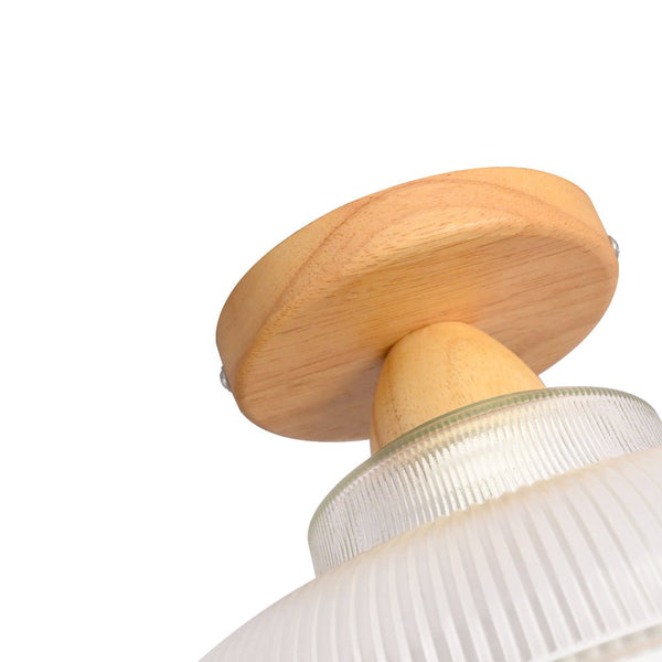 Thehouselights - Modern Farmhouse Glass Dome Flush Mount Ceiling - Ceiling Light - Transparent - 