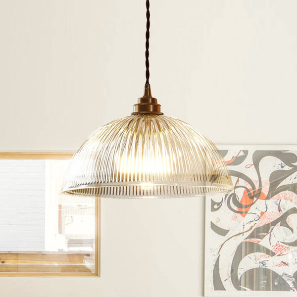 Thehouselights - Modern Farmhouse Glass Dome Pendant Light - Pendant - 25 cm. - 