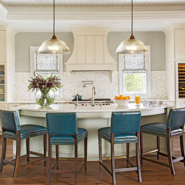 Thehouselights - Modern Farmhouse Glass Dome Pendant Light - Pendant - 30 cm. - 