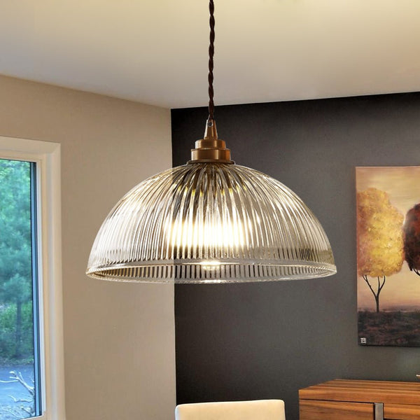 Thehouselights - Modern Farmhouse Glass Dome Pendant Light - Pendant - 30 cm. - 