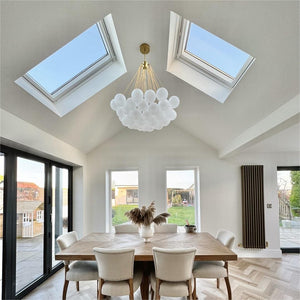 Thehouselights - Modern Hanging Glass Cluster Bubble Chandelier Light - Chandelier - 19 Bubbles - Gold