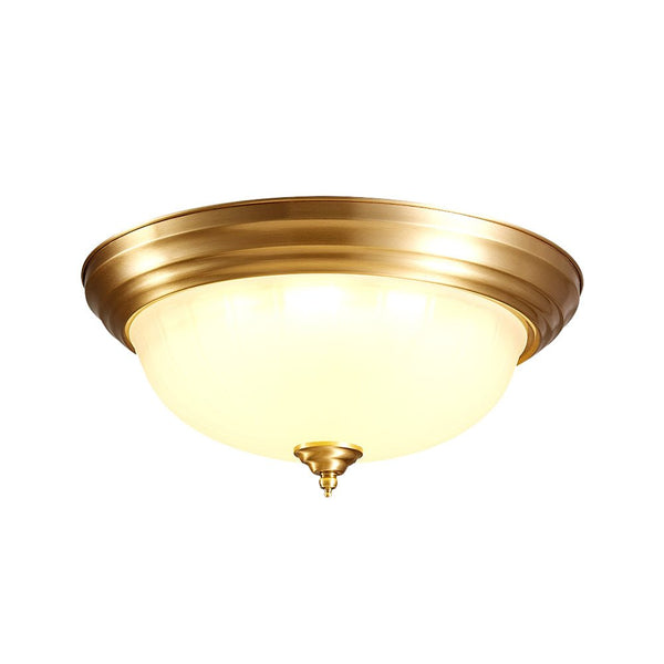 Thehouselights - Modern LED Bowl Flush Mount - Ceiling Light - Brass - 