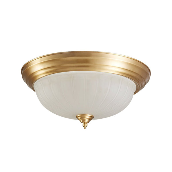 Thehouselights - Modern LED Bowl Flush Mount - Ceiling Light - Brass - 