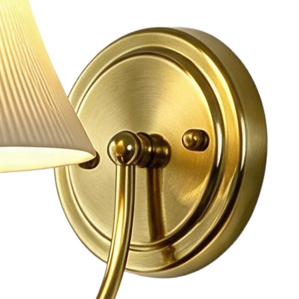 Thehouselights-Modern LED Cone Shade Wall Sconce-Wall Lights-Brass-