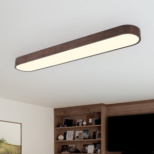 Thehouselights-Modern LED Long Oval Flush Mount Ceiling Light-Flush Mount-Dark Brown-Warm White