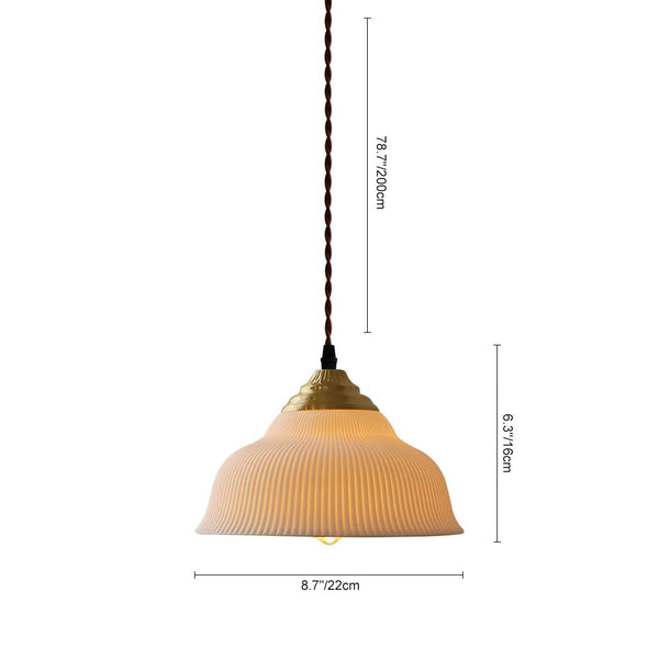 Thehouselights-Nordic 1-Light White Ceramic Pendant Light-Pendant-1-Light-