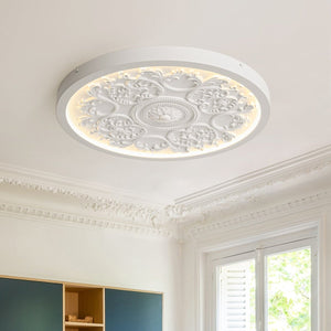 Thehouselights-Sculptural White LED Flush Mount Light-Flush Mount-48.5 cm.-