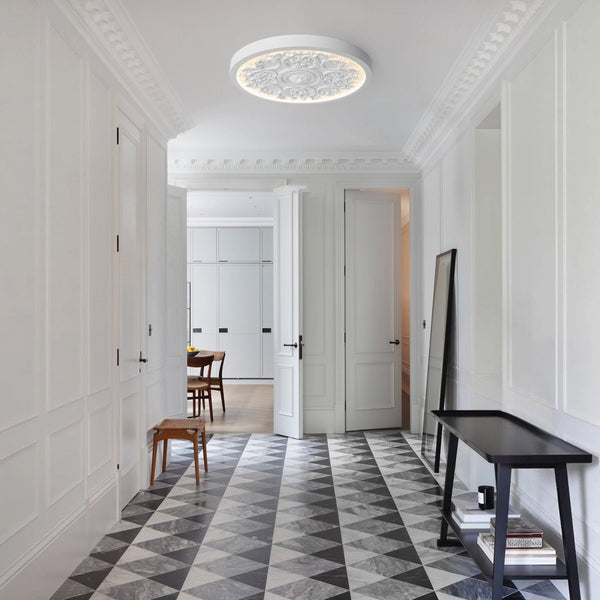 Thehouselights-Sculptural White LED Flush Mount Light-Flush Mount-48.5 cm.-
