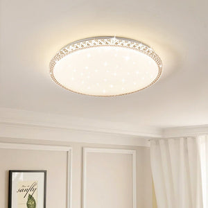 Thehouselights - Shining Crystal - inspired Glass Chandelier Flush Mount Ceiling - Ceiling Light - 30 cm. - 