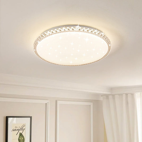 Thehouselights - Shining Crystal - inspired Glass Chandelier Flush Mount Ceiling - Ceiling Light - 30 cm. - 