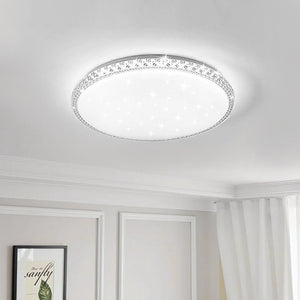 Thehouselights - Shining Crystal - inspired Glass Chandelier Flush Mount Ceiling - Ceiling Light - 30 cm. - 