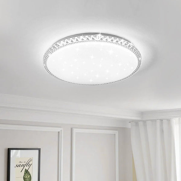 Thehouselights - Shining Crystal - inspired Glass Chandelier Flush Mount Ceiling - Ceiling Light - 30 cm. - 