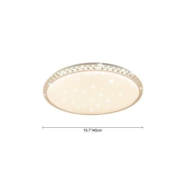 Thehouselights - Shining Crystal - inspired Glass Chandelier Flush Mount Ceiling - Ceiling Light - 50 cm. - 