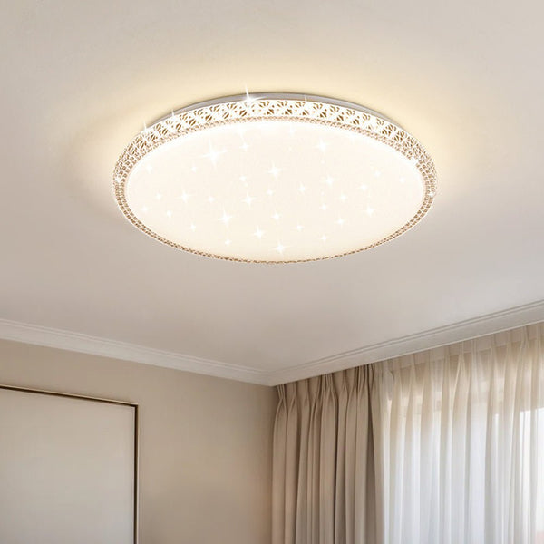 Thehouselights - Shining Crystal - inspired Glass Chandelier Flush Mount Ceiling - Ceiling Light - 50 cm. - 