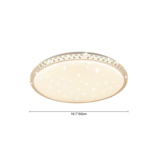 Thehouselights - Shining Crystal - inspired Glass Chandelier Flush Mount Ceiling - Ceiling Light - 50 cm. - 