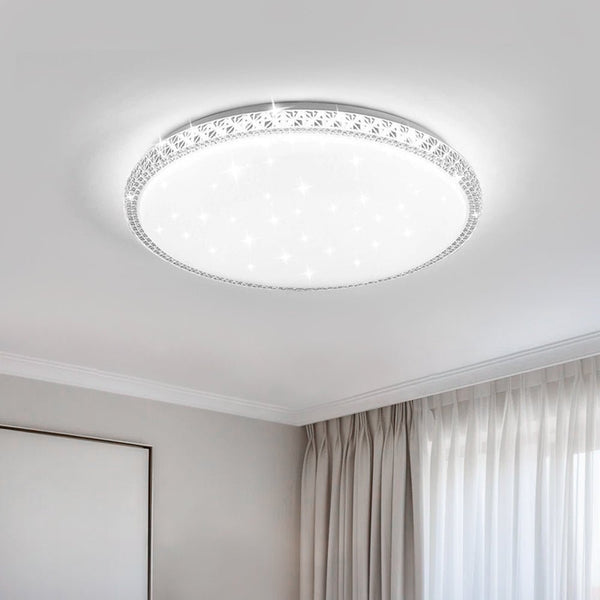 Thehouselights - Shining Crystal - inspired Glass Chandelier Flush Mount Ceiling - Ceiling Light - 50 cm. - 