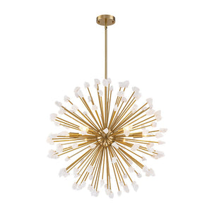 Thehouselights - Sunburst Sputnik Marble Dandelion Chandelier - Chandelier - Brass - 