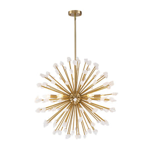 Thehouselights - Sunburst Sputnik Marble Dandelion Chandelier - Chandelier - Brass - 