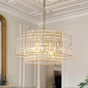 Thehouselights - Two - Tier Crystal Chandelier - Chandelier - 5 - Light - 