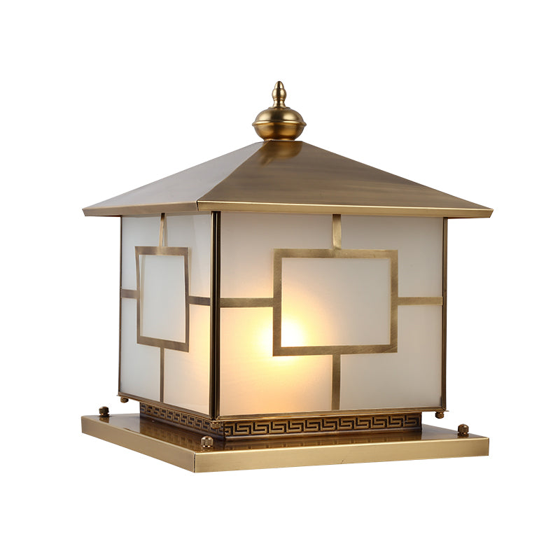House-Shaped Glass Table Lamp
