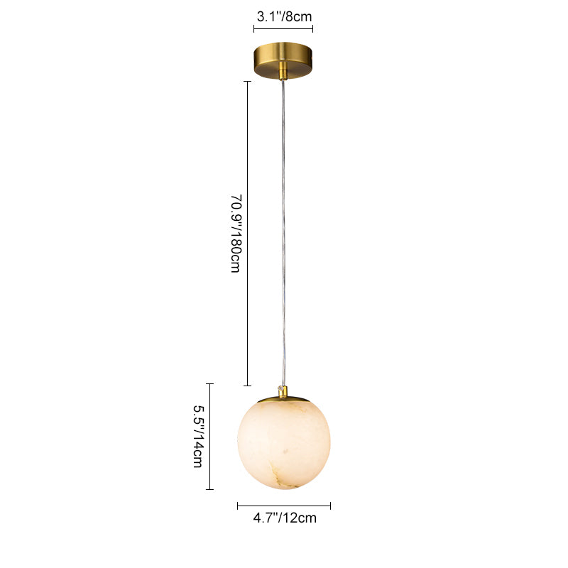 Transmission Pendant Light in Marble Diffuser