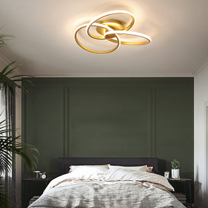 Thehouselights-LED Twist Ceiling Light with Knot Design-Ceiling Light-Brass-