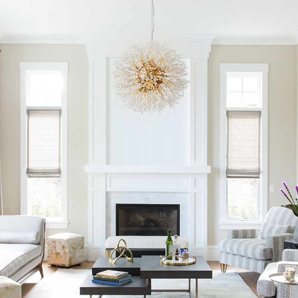 Sputnik Chandelier By Fireplace Kaisite 10 Light Sputnik Chandeliers