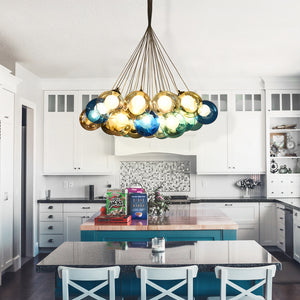Cluster Glass Pendant Lights with Multi-Color Globes - Thehouselights