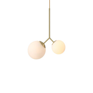 Kitchens Lightie-Mid-Century Modern Kitchen 2-Light Globe Pendant Light-Pendants--