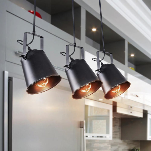 Kitchens 'n Lights-3-Light Track Bell-Shade Kitchen Island Linear Pendant-Pendant-Default Title-