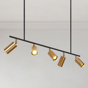 Kitchens 'n Lights -5-Light Kitchen Track Lighting Kit-Pendant Light-Golden-