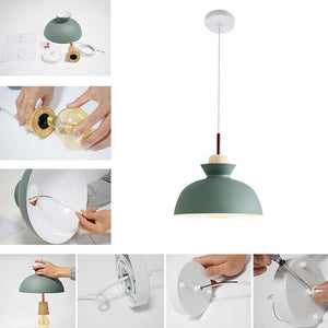 Kitchens 'n Lights-Craftsman Style 1-Light Single Dome Pendant Light-Pendant-Green-