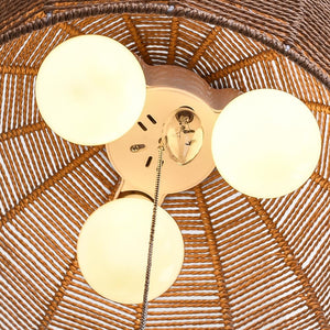 Kitchens 'n Lights-Farmhouse Handwoven Rope 1-Light Single Dome Pendant Light-Pendants-Default Title-