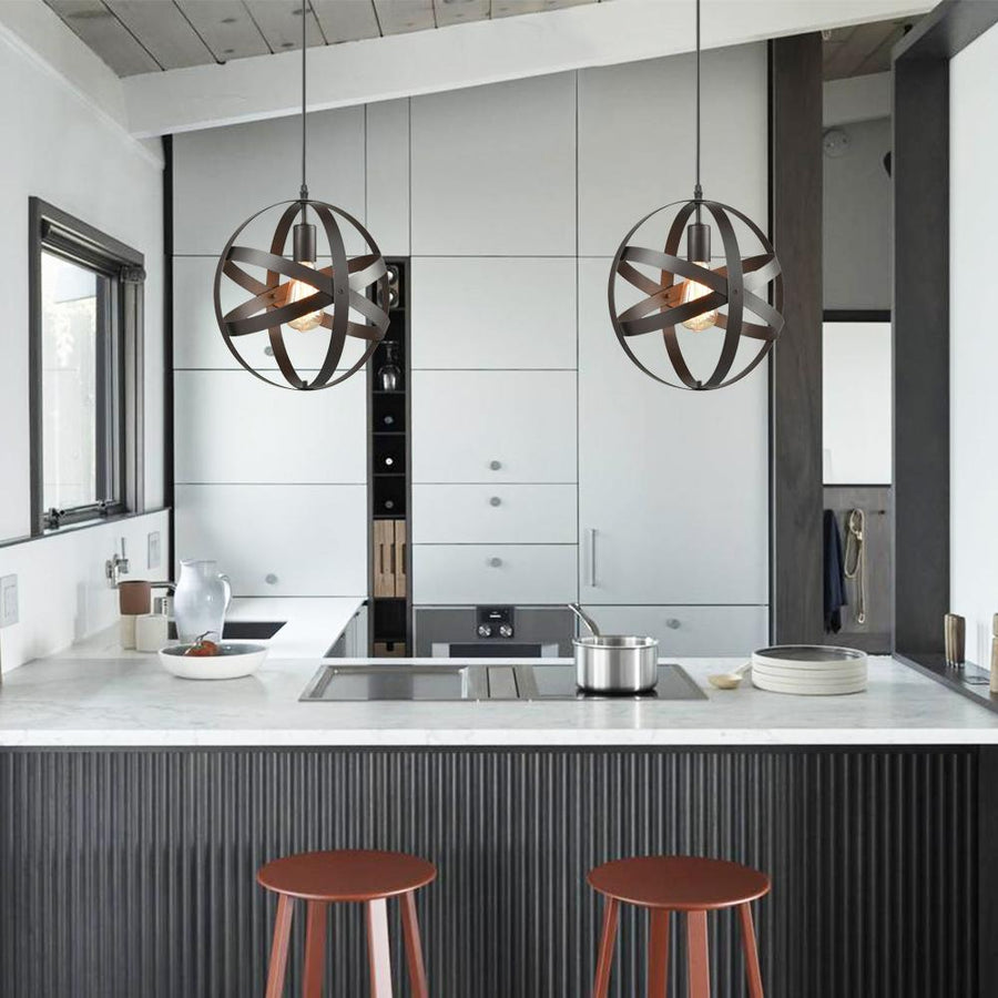 Kitchens 'n Lights-Industrial Style Kitchen 1-Light Single Globe Pendant Light-Pendants-Default Title-
