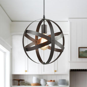 Kitchens 'n Lights-Industrial Style Kitchen 1-Light Single Globe Pendant Light-Pendants-Default Title-