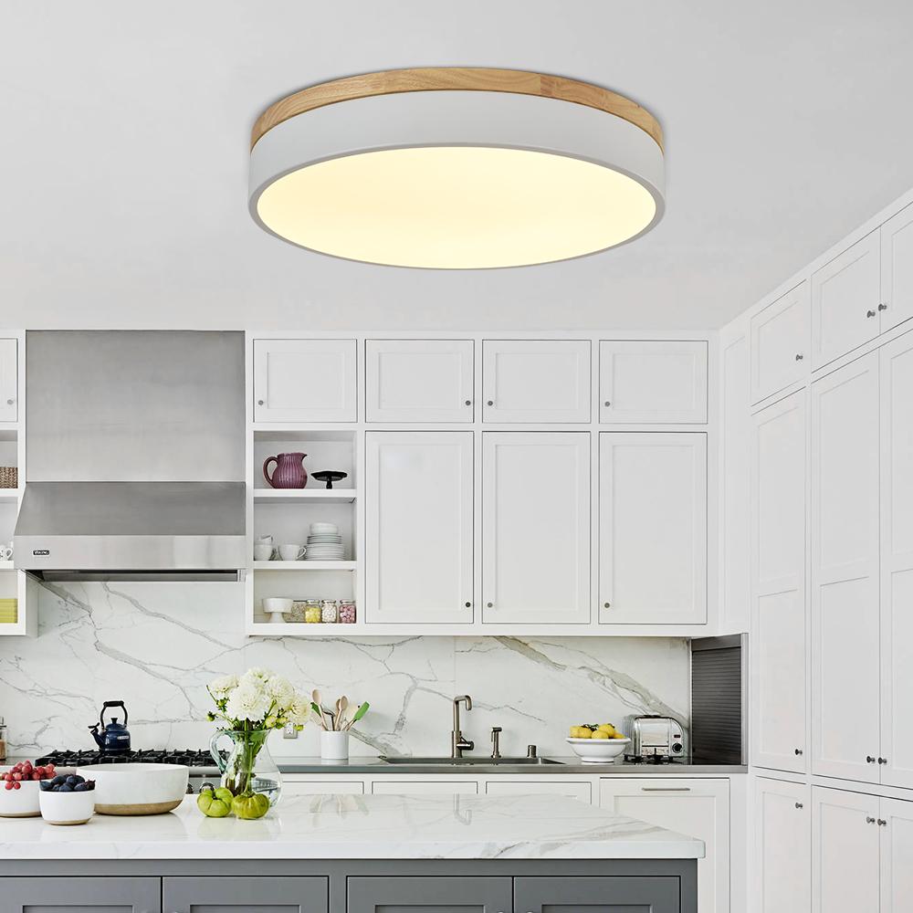 Modern LED Flush Mount Drum Light Thehouselights, LED Kitchen Ceiling Light