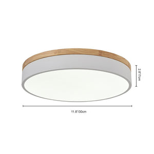 Kitchens 'n Lights-Modern 1-Light LED Flush Mount Drum Light-Flush Mount-30 cm-White