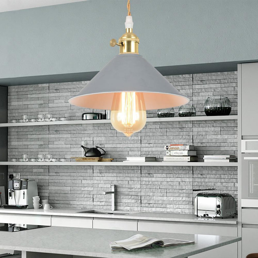 Kitchens 'n Lights-Modern 1-Light Single Dome Pendant Light-Pendants-Yellow-