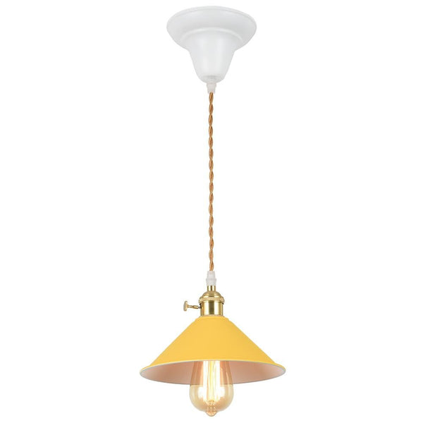 Kitchens 'n Lights-Modern 1-Light Single Dome Pendant Light-Pendants-Yellow-