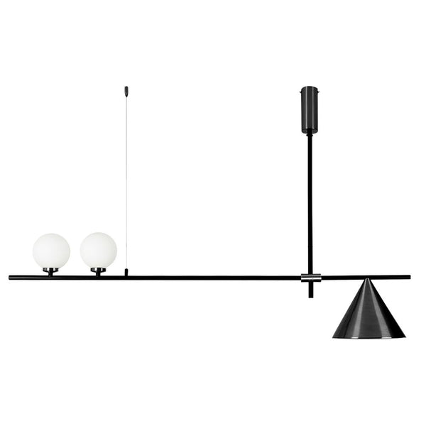Kitchens 'n Lights-Modern 3-Light Chandelier for Kitchen Island-Chandelier-Black-