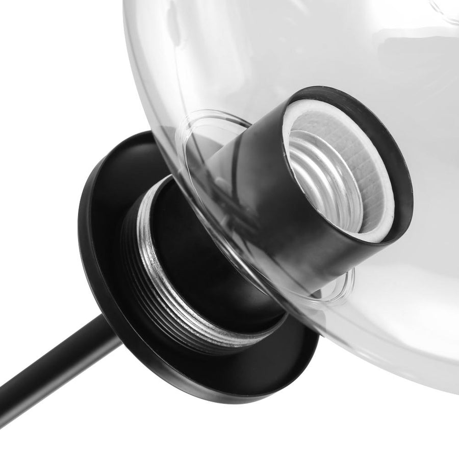 Kitchens 'n Lights-Modern 6-light Black Glass Globe Sputnik Chandelier-Chandelier-Default Title-