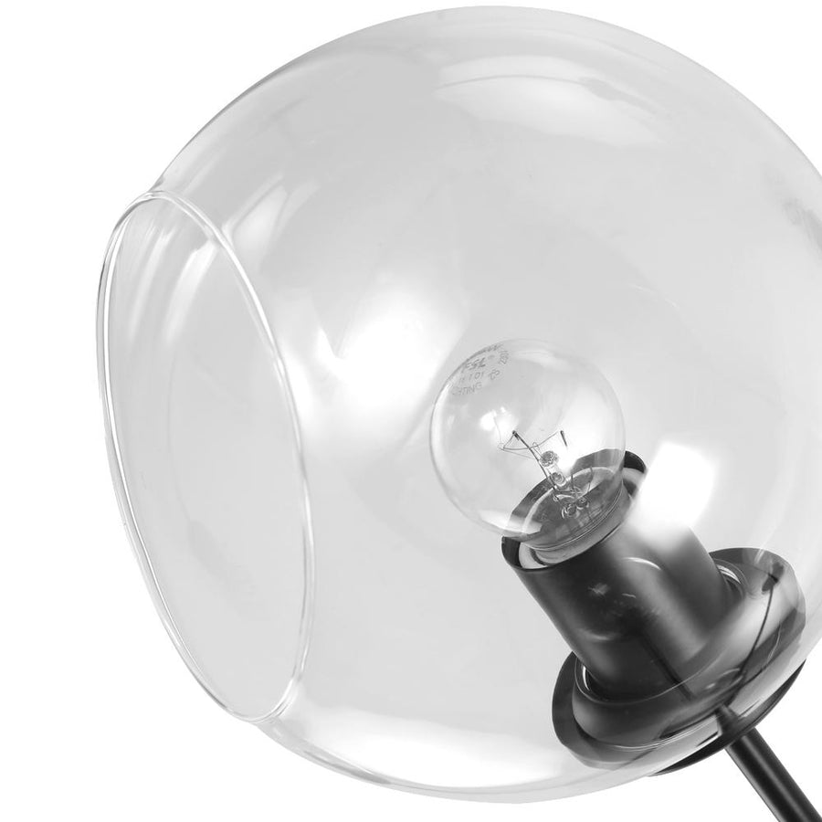 Kitchens 'n Lights-Modern 6-light Black Glass Globe Sputnik Chandelier-Chandelier-Default Title-