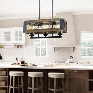 Kitchens 'n Lights -Modern Farmhouse 3-Light Rectangle Chandelier Light-Chandelier-Default Title-