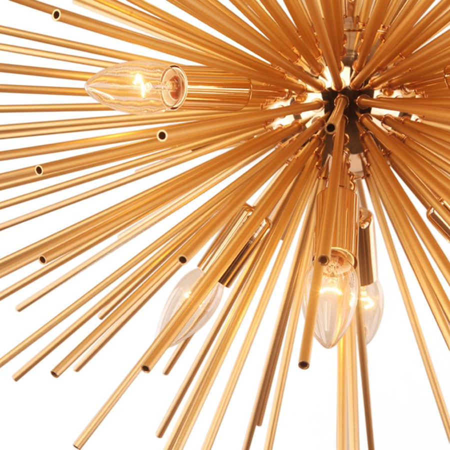 Kitchens 'n Lights-Modern Gold Sputnik Chandelier for Kitchen Island-Chandelier-8 Bulbs-