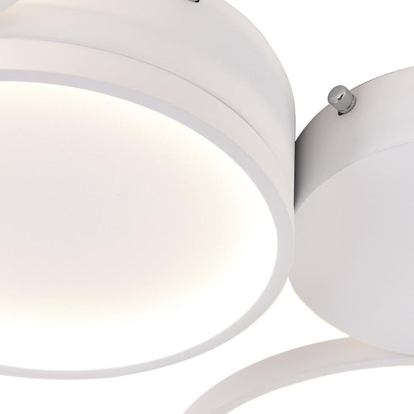 Kitchens 'n Lights-Modern LED 3/4/5/7 Rings Ceiling Light Flush Mount-Flush Mount-3 Bulbs-White Cool