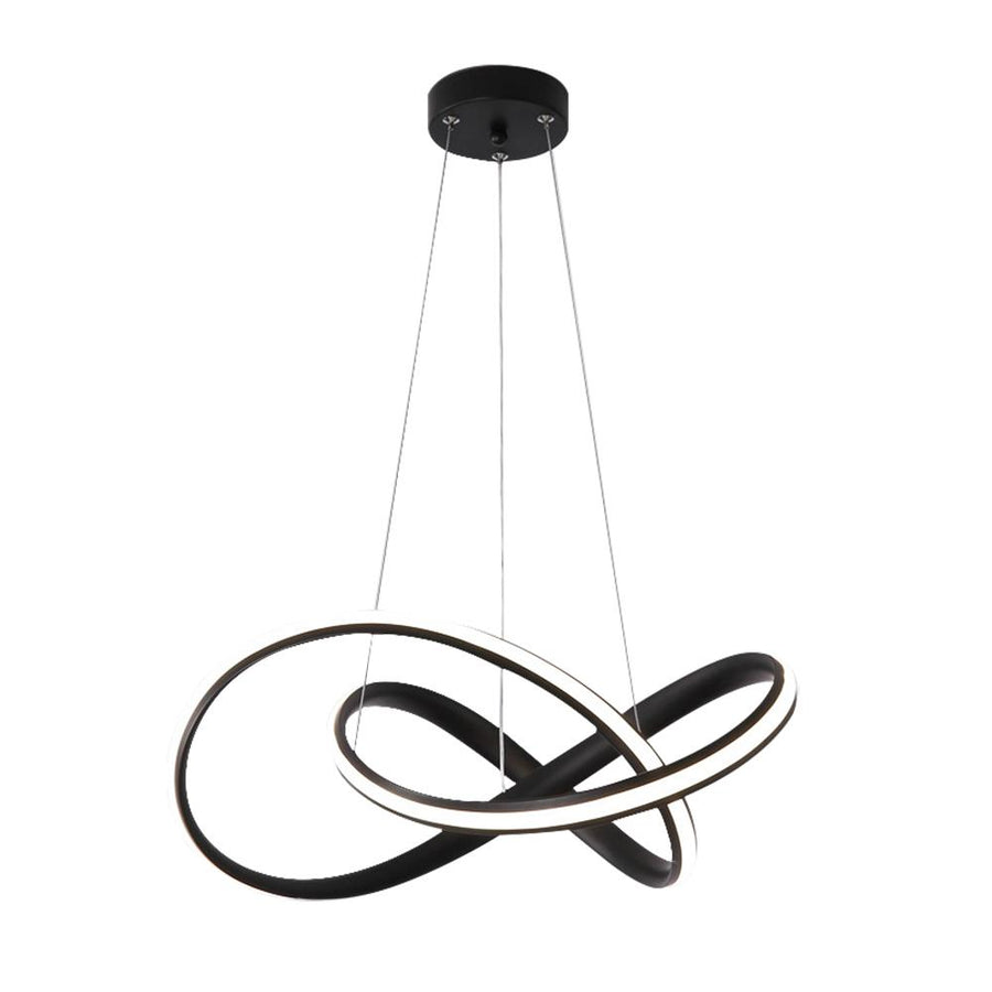 Kitchens 'n Lights-Modern Twisted Ribbon LED Chandelier Light-Chandelier-Black-Warm