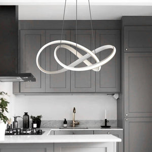 Kitchens 'n Lights-Modern Twisted Ribbon LED Chandelier Light-Chandelier-Black-Warm